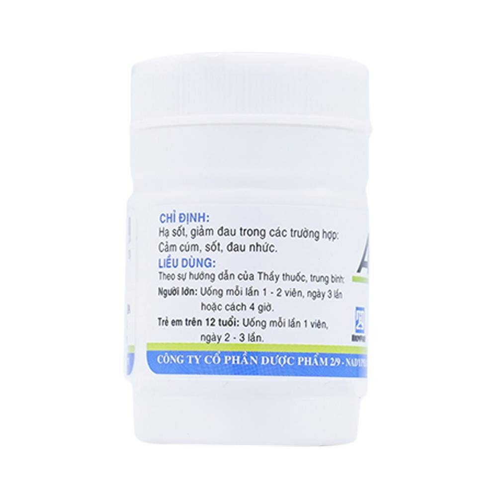 Hình ảnh Thuốc Acemol 325mg Nadyphar hạ sốt và giảm đau (40 viên)