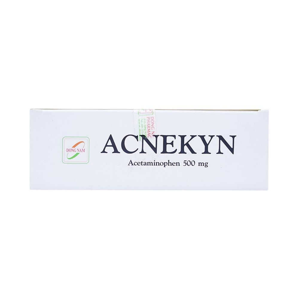 Hình ảnh Thuốc Acnekyn 500mg Đông Nam điều trị các chứng đau và sốt từ nhẹ đến vừ (10 vỉ x 10 viên)