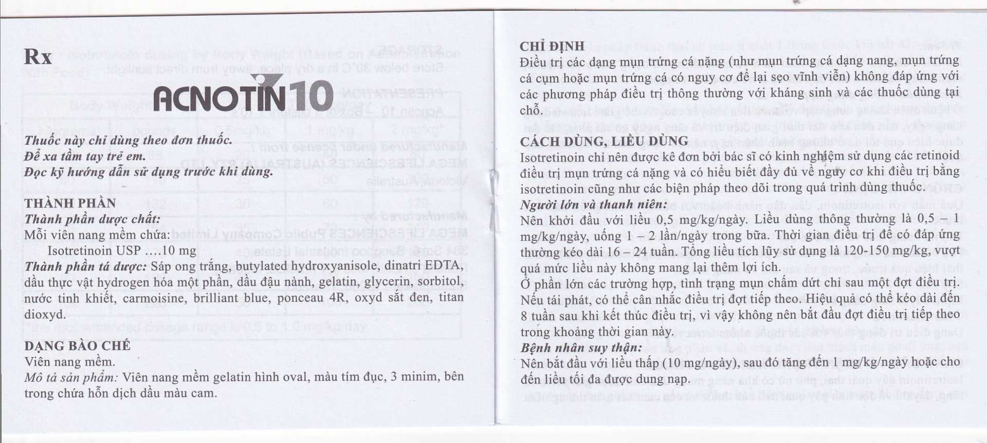 Hình ảnh Thuốc Acnotin 10mg MEGA We care điều trị mụn trứng cá nặng (3 vỉ x 10 viên)