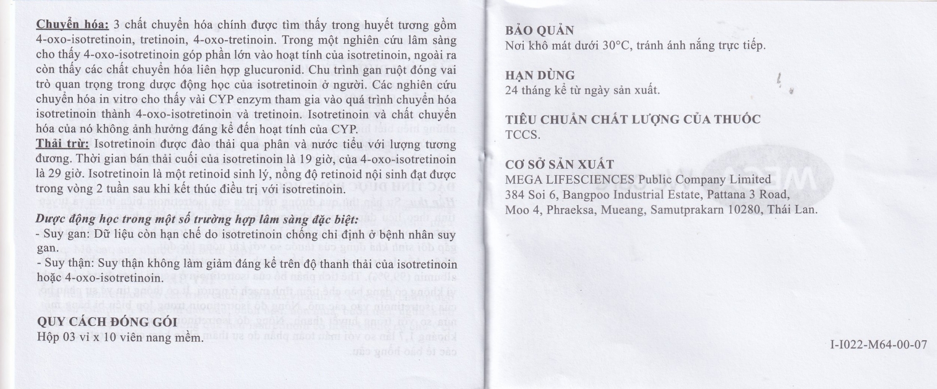 Hình ảnh Thuốc Acnotin 10mg MEGA We care điều trị mụn trứng cá nặng (3 vỉ x 10 viên)