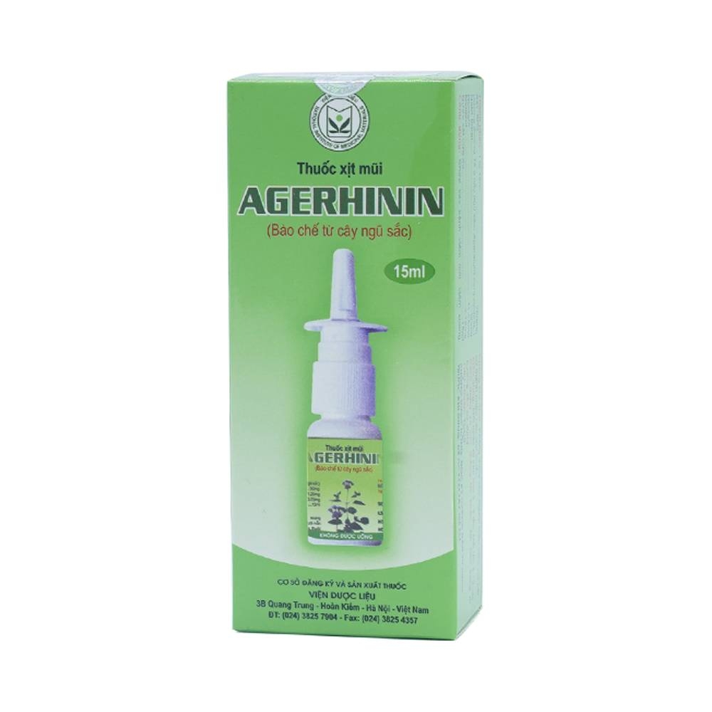 Hình ảnh Thuốc xịt mũi Agerhinin điều trị viêm mũi nhiễm trùng, viêm mũi, viêm xoang dị ứng (15ml)