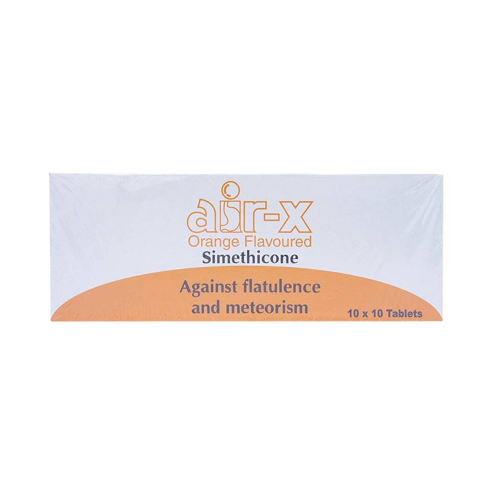 Hình ảnh Viên nhai Air-X hương cam chống đầy hơi và chướng bụng (10 vỉ x 10 viên)