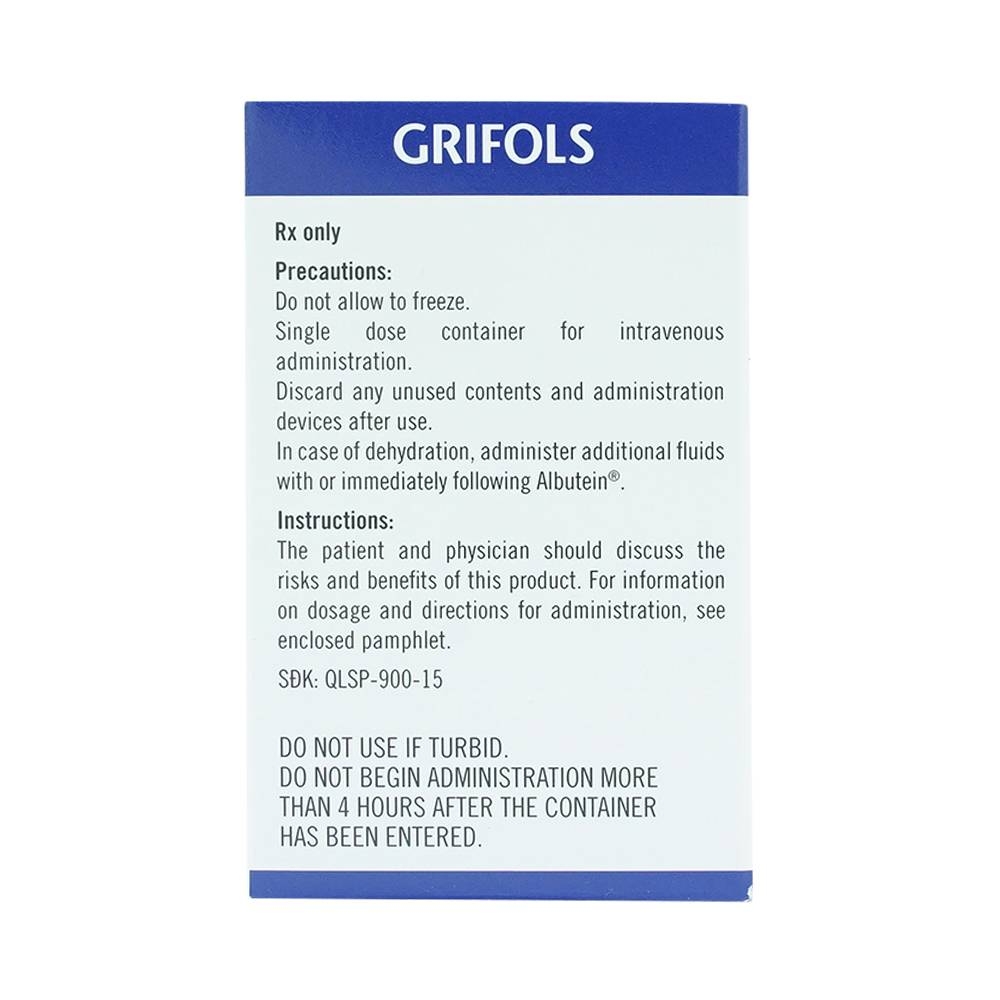 Hình ảnh Dịch truyền Albutein 20% Grifols điều trị sốc giảm thể tích (50ml)