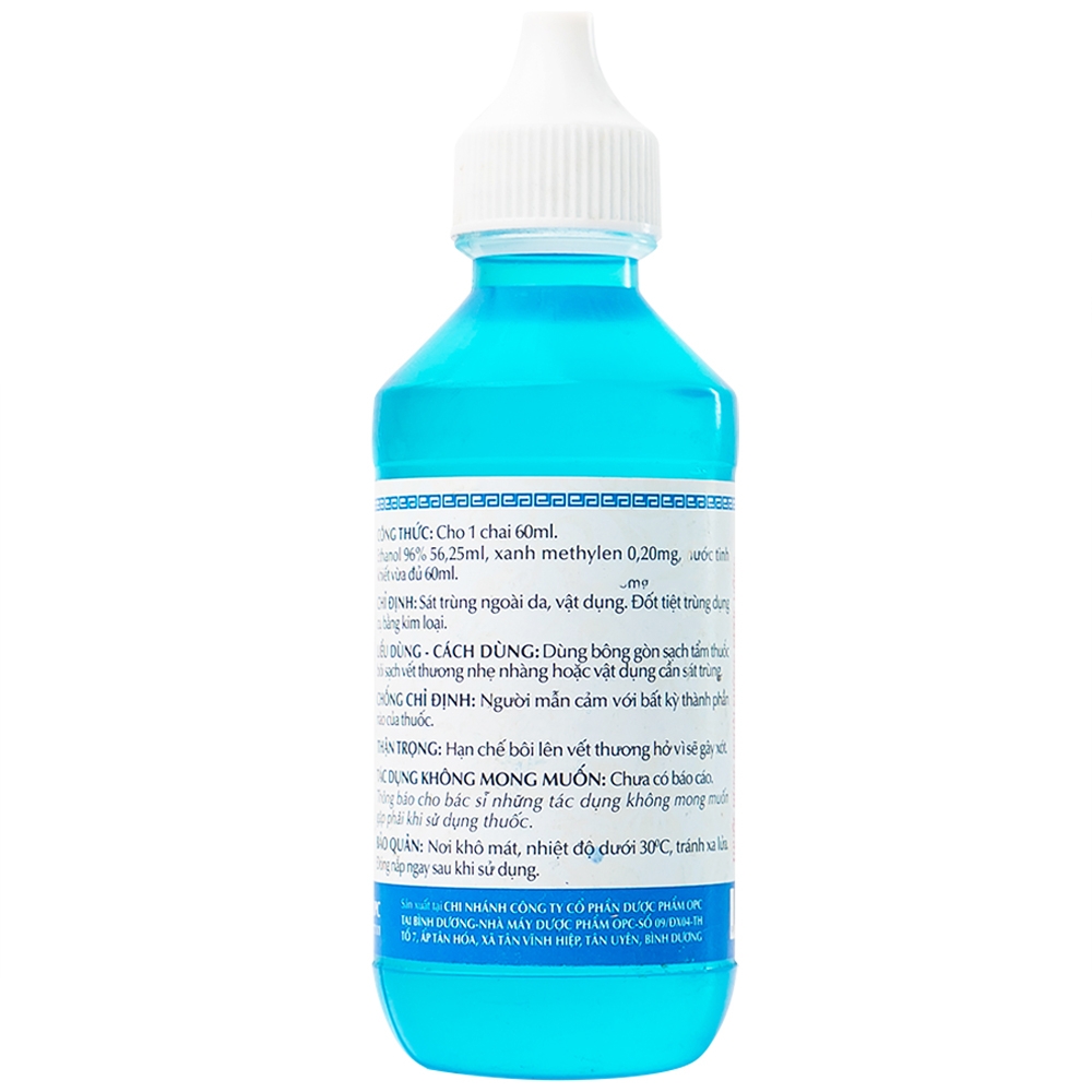 Hình ảnh Cồn thuốc dùng ngoài Alcool 90 độ OPC sát trùng vết thương ngoài da, vật dụng (60ml)