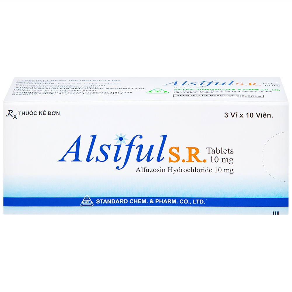 Hình ảnh Thuốc Alsiful S.R 10mg Standard điều trị phì đại lành tính tuyến tiền liệt (3 vỉ x 10 viên)
