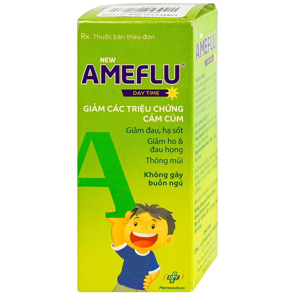 Hình ảnh Siro New Ameflu Day Time 160mg/5ml OPV giảm các triệu chứng cảm cúm (60ml)