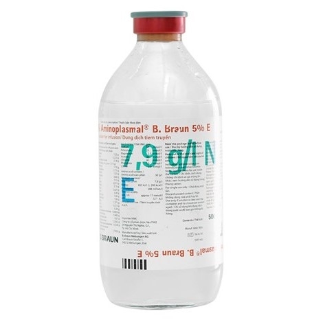 Hình ảnh Dung dịch truyền tĩnh mạch Aminoplasmal 5% B.Braun cung cấp amino acid (500ml)