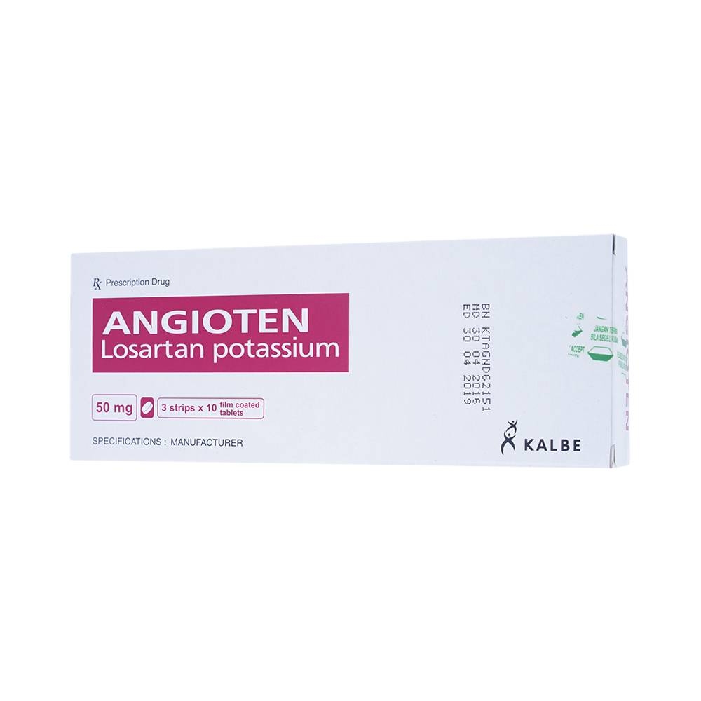 Hình ảnh Thuốc Angioten 50mg Kalbe điều trị tăng huyết áp (3 vỉ x 10 viên)