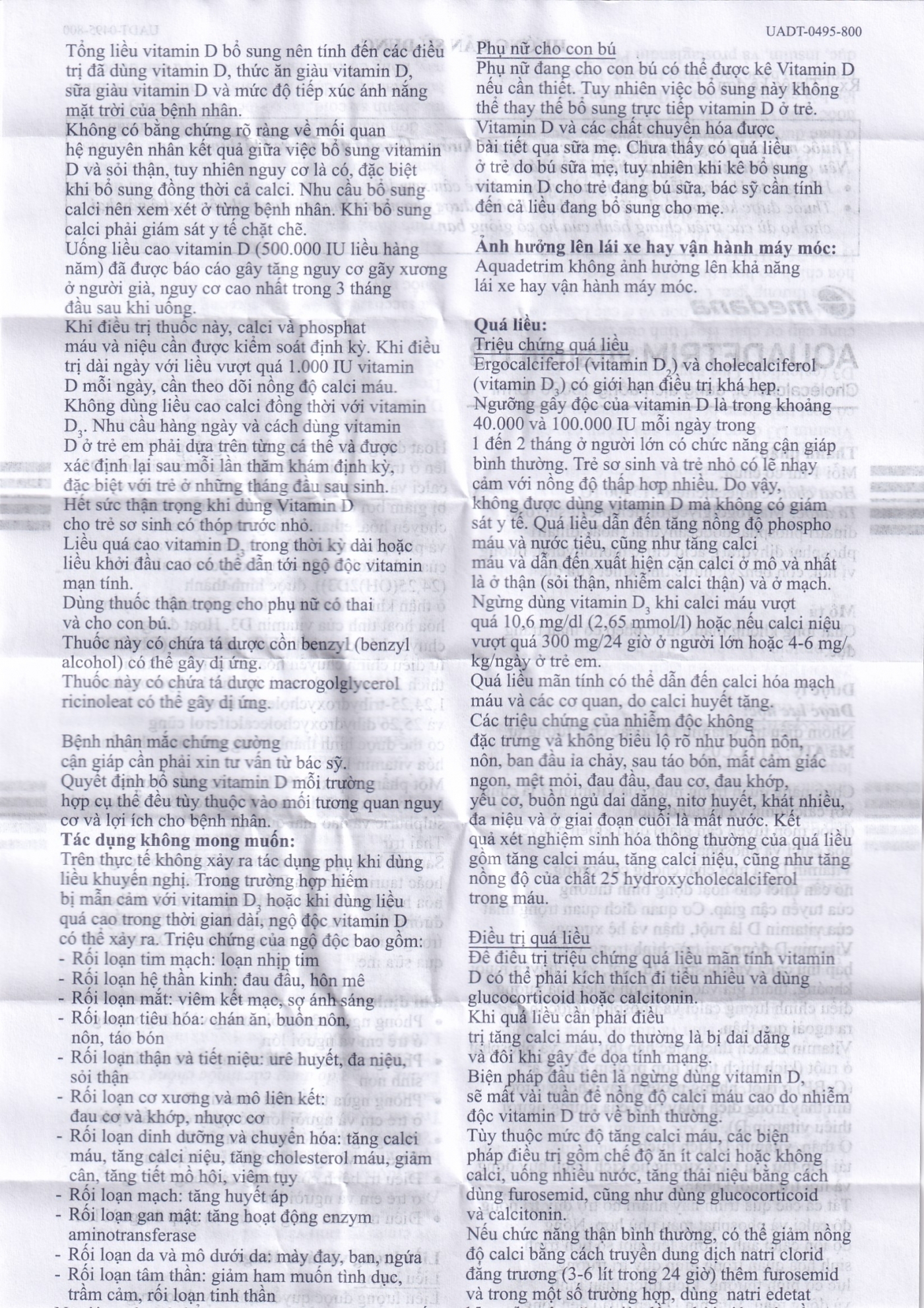 Hình ảnh Dung dịch uống Aquadetrim Vitamin D3 Medana phòng ngừa còi xương, loãng xương (10ml)