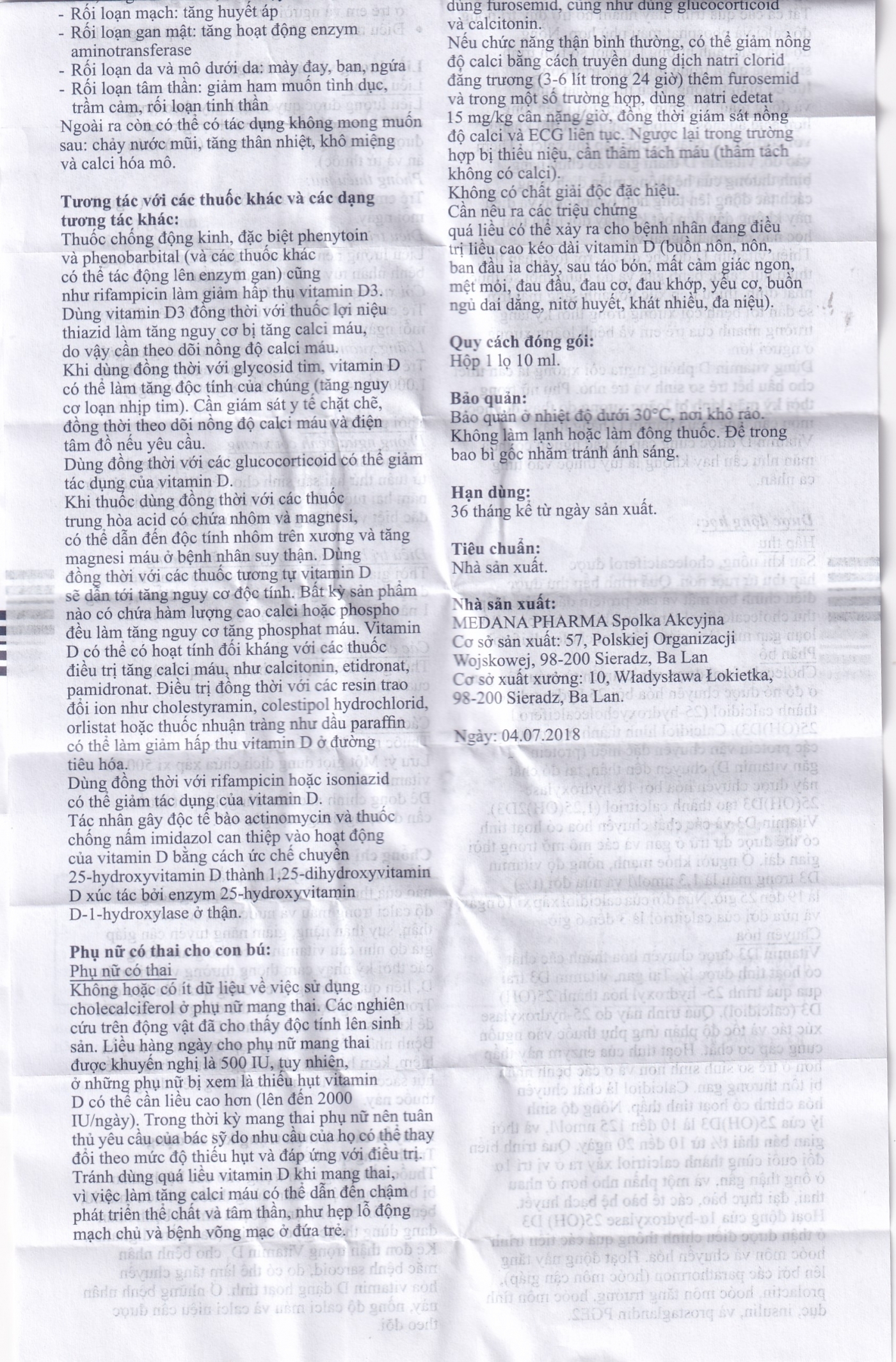 Hình ảnh Dung dịch uống Aquadetrim Vitamin D3 Medana phòng ngừa còi xương, loãng xương (10ml)