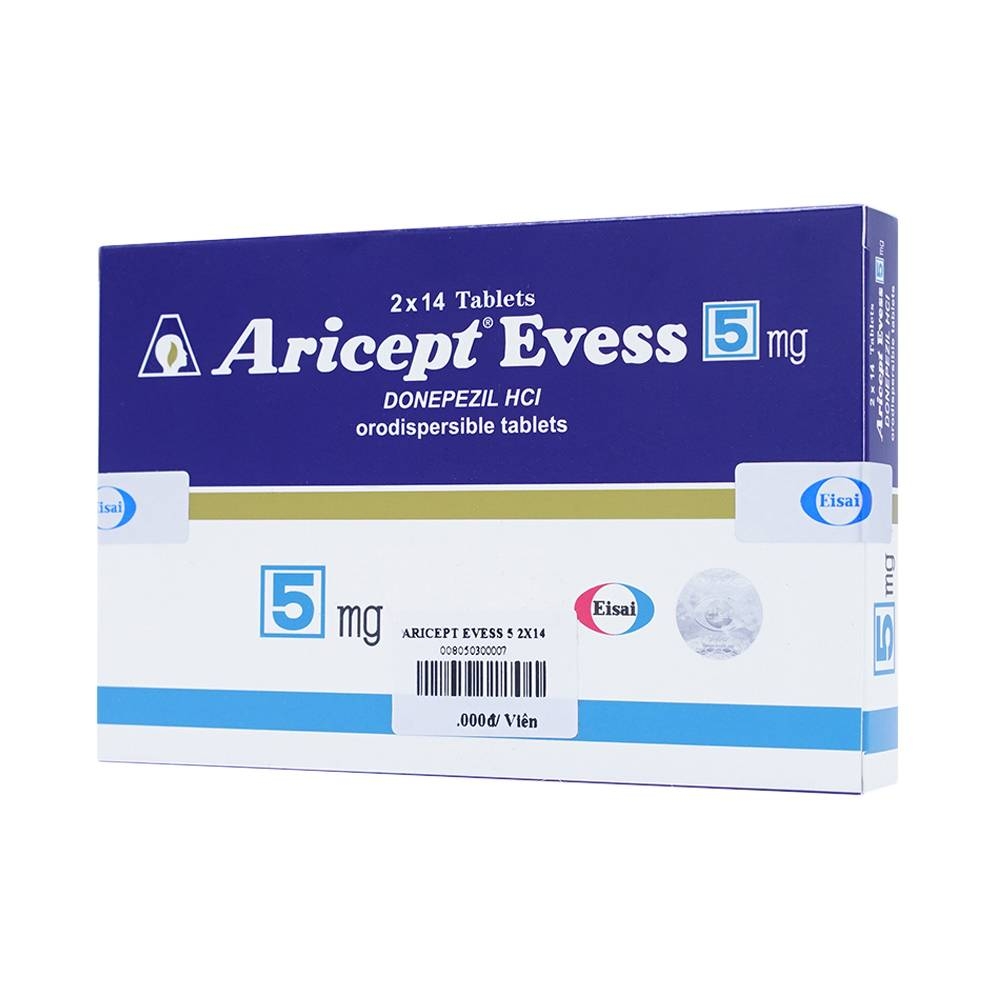 Hình ảnh Thuốc Aricept Evess 5mg Eisai điều trị triệu chứng bệnh azheimer (2 vỉ x 14 viên)