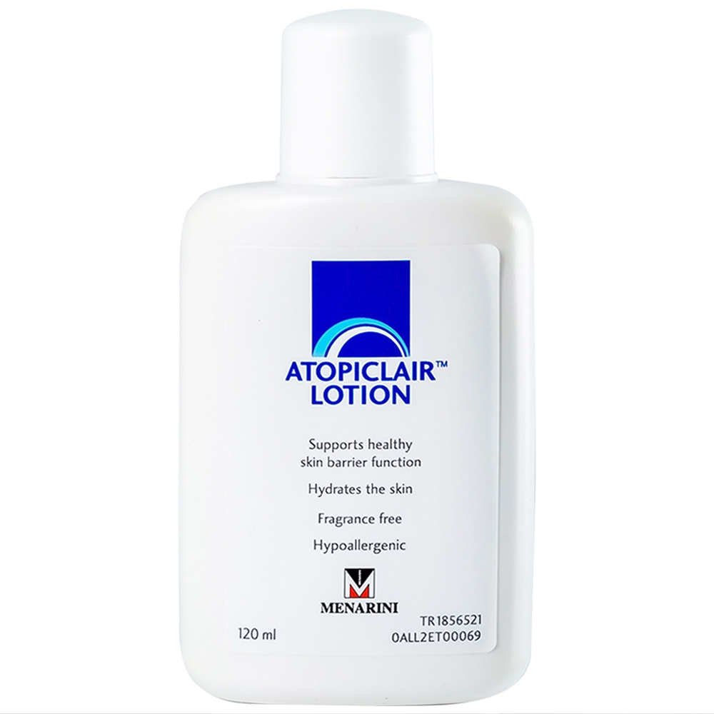 Hình ảnh Sữa dưỡng ẩm Atopiclair Lotion Menarini giảm ngứa, rát, đau do viêm da cơ địa, viêm da tiếp xúc (120ml)