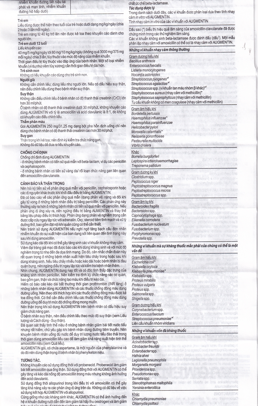 Hình ảnh Bột Augmentin 250mg/31.25mg GSK điều trị nhiễm khuẩn (12 gói)