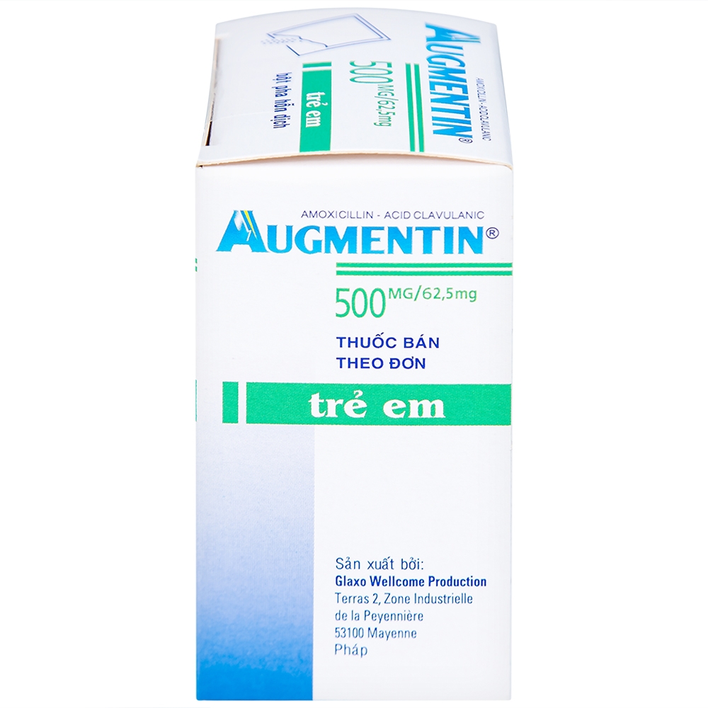 Hình ảnh Bột Augmentin 500mg/62.5mg GSK điều trị nhiễm khuẩn (12 gói)