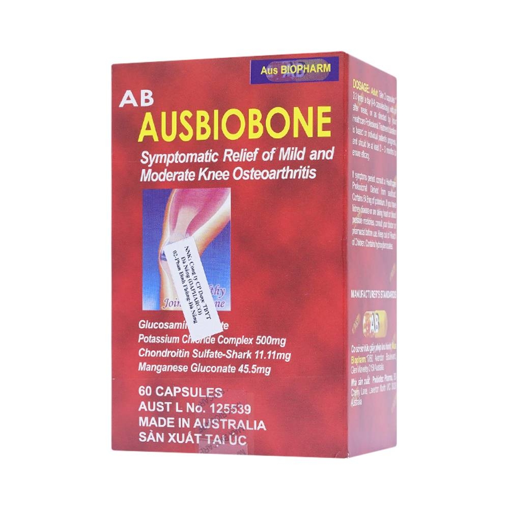Hình ảnh Thuốc Ausbiobone Biopharm điều trị triệu chứng thoái hóa khớp gối nhẹ và trung bình (60 viên)