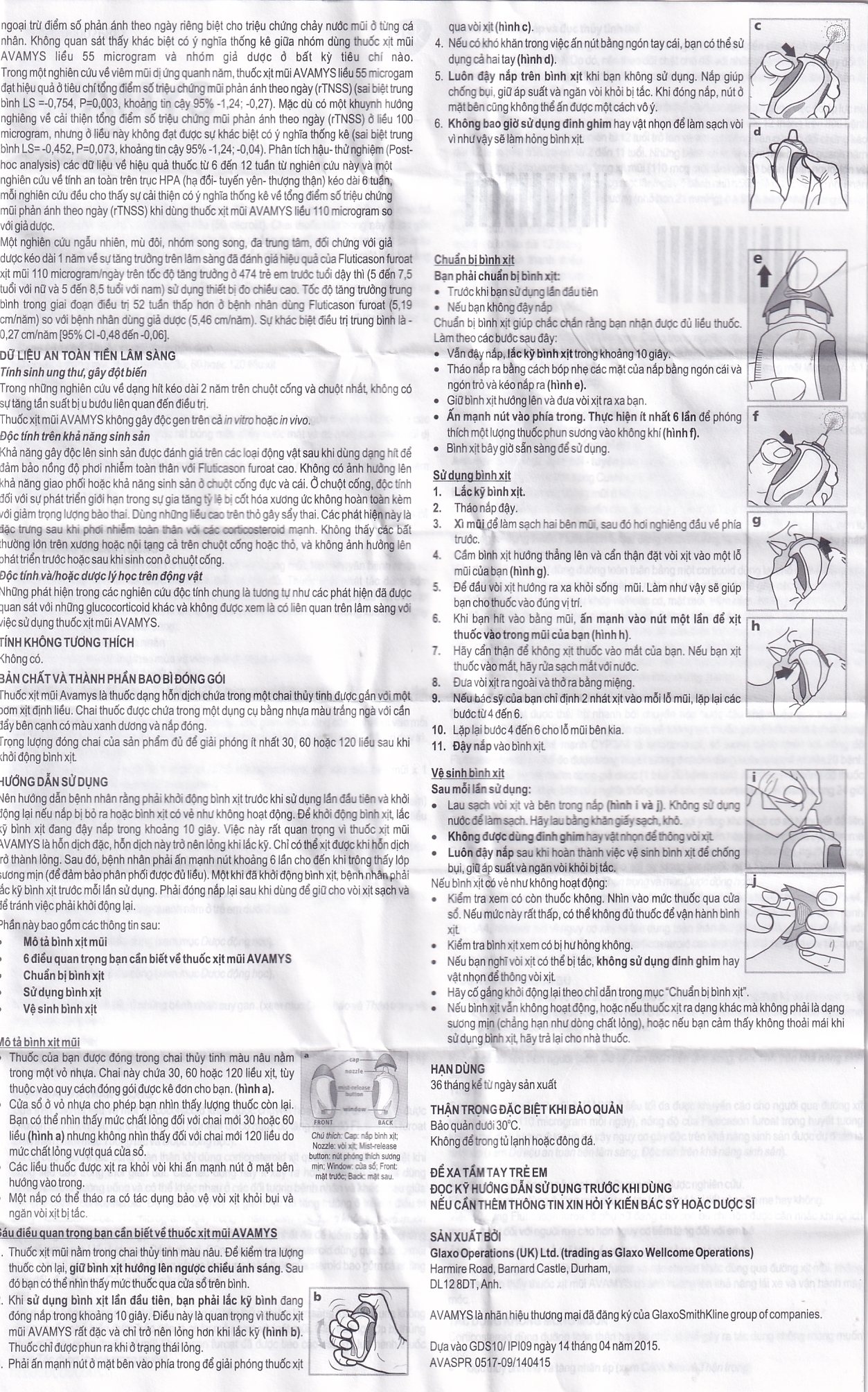 Hình ảnh Thuốc xịt mũi Avamys 27.5mcg GSK điều trị chảy nước mũi, xung huyết mũi (120 liều xịt)