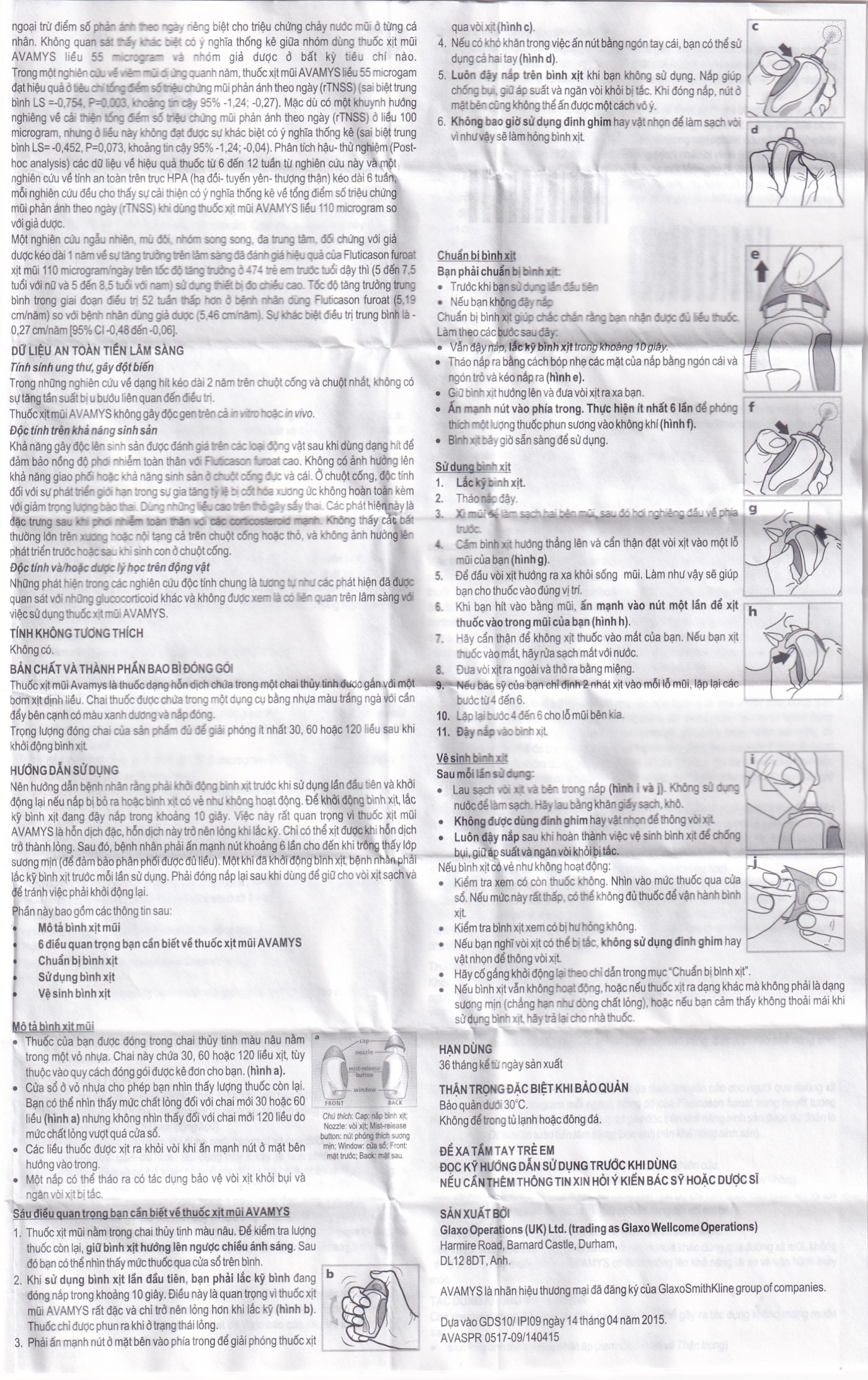 Hình ảnh Thuốc xịt mũi Avamys 27.5mcg GSK điều trị chảy nước mũi, xung huyết mũi (60 liều xịt)