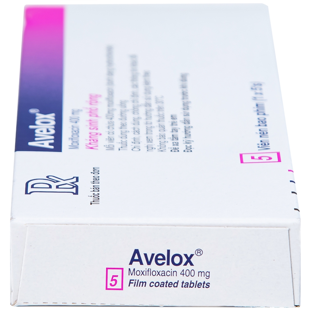 Hình ảnh Thuốc Avelox 400mg Bayer điều trị nhiễm khuẩn (1 vỉ x 5 viên)