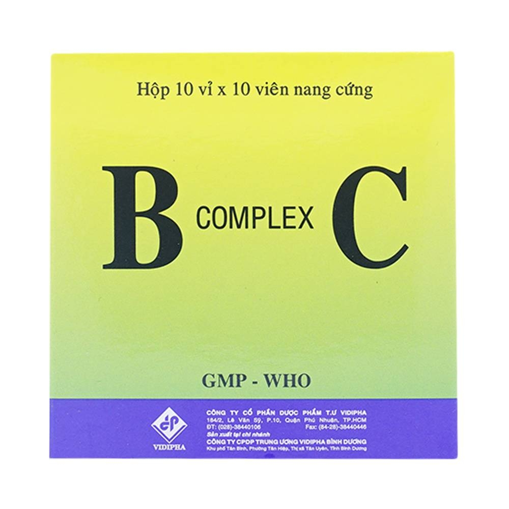 Hình ảnh Thuốc B Complex C Vidipha bổ sung các vitamin nhóm B, C (10 vỉ x 10 viên)