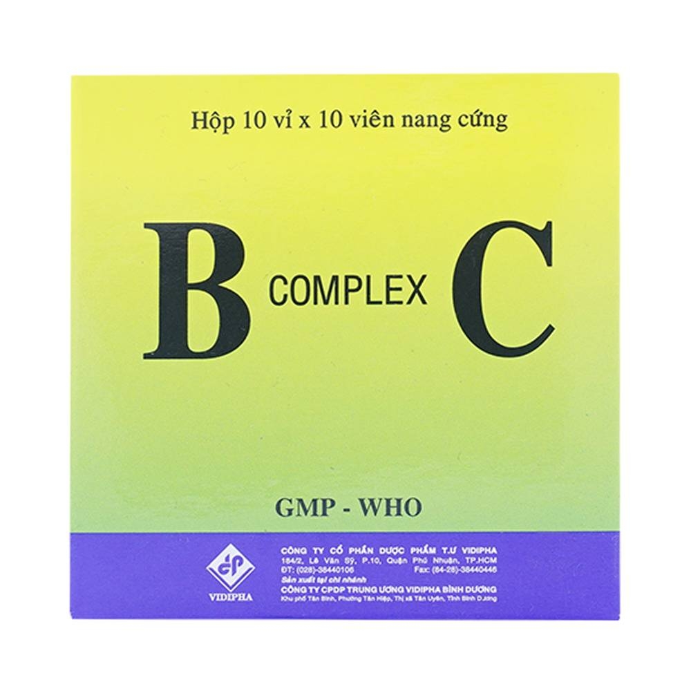 Hình ảnh Thuốc B Complex C Vidipha bổ sung các vitamin nhóm B, C (10 vỉ x 10 viên)