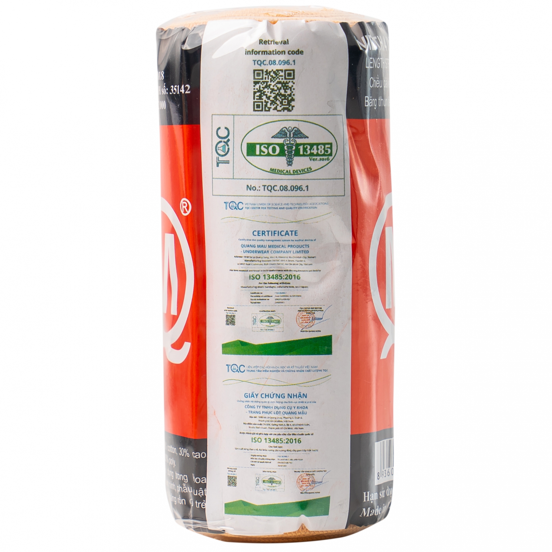 Hình ảnh Băng thun 3 móc Quang Mậu dùng để băng nén ép cầm máu, cố định khớp (12 cuộn)