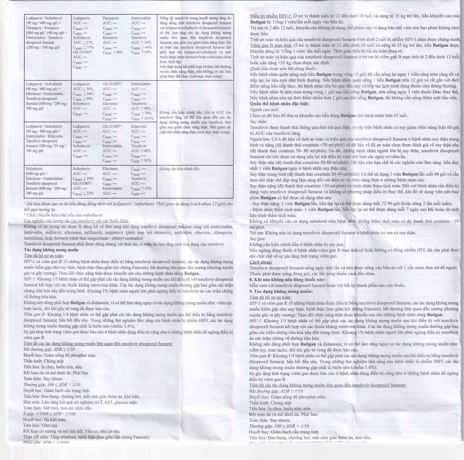 Hình ảnh Thuốc Batigan 300mg Phương Đông hỗ trợ điều trị nhiễm HIV-1, viêm gan B mạn tính (3 vỉ x 10 viên)