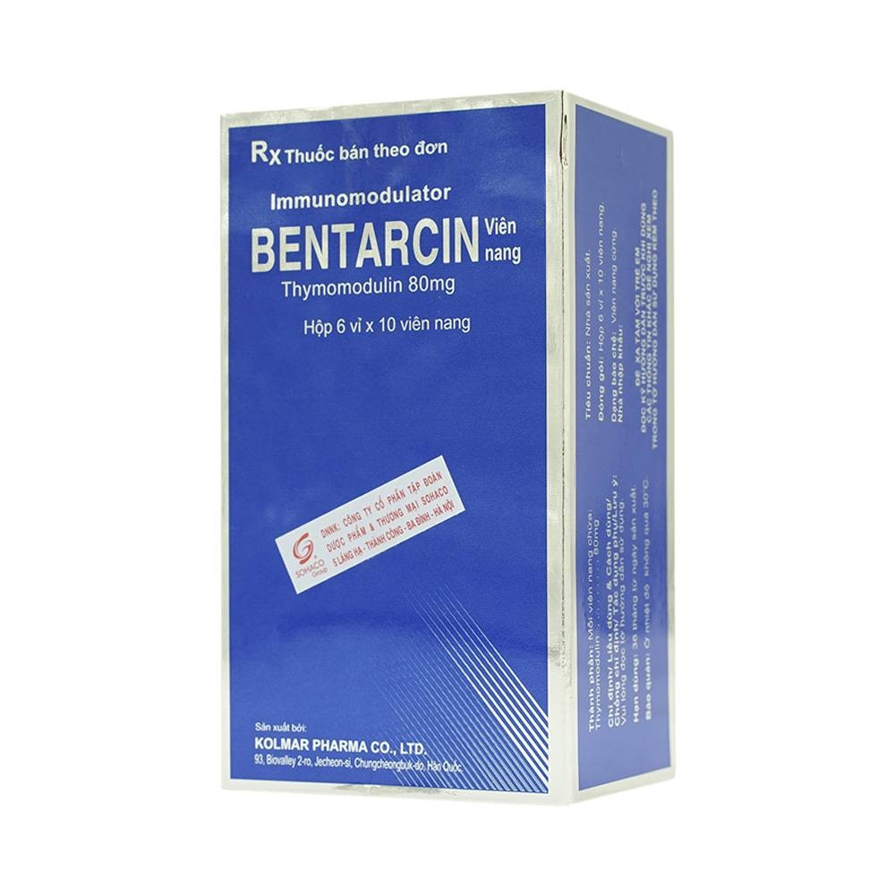 Hình ảnh Thuốc Bentarcin 80mg Kolmar chống ung thư, hỗ trợ điều trị tác động vào hệ miễn dịch (6 vỉ x 10 viên)