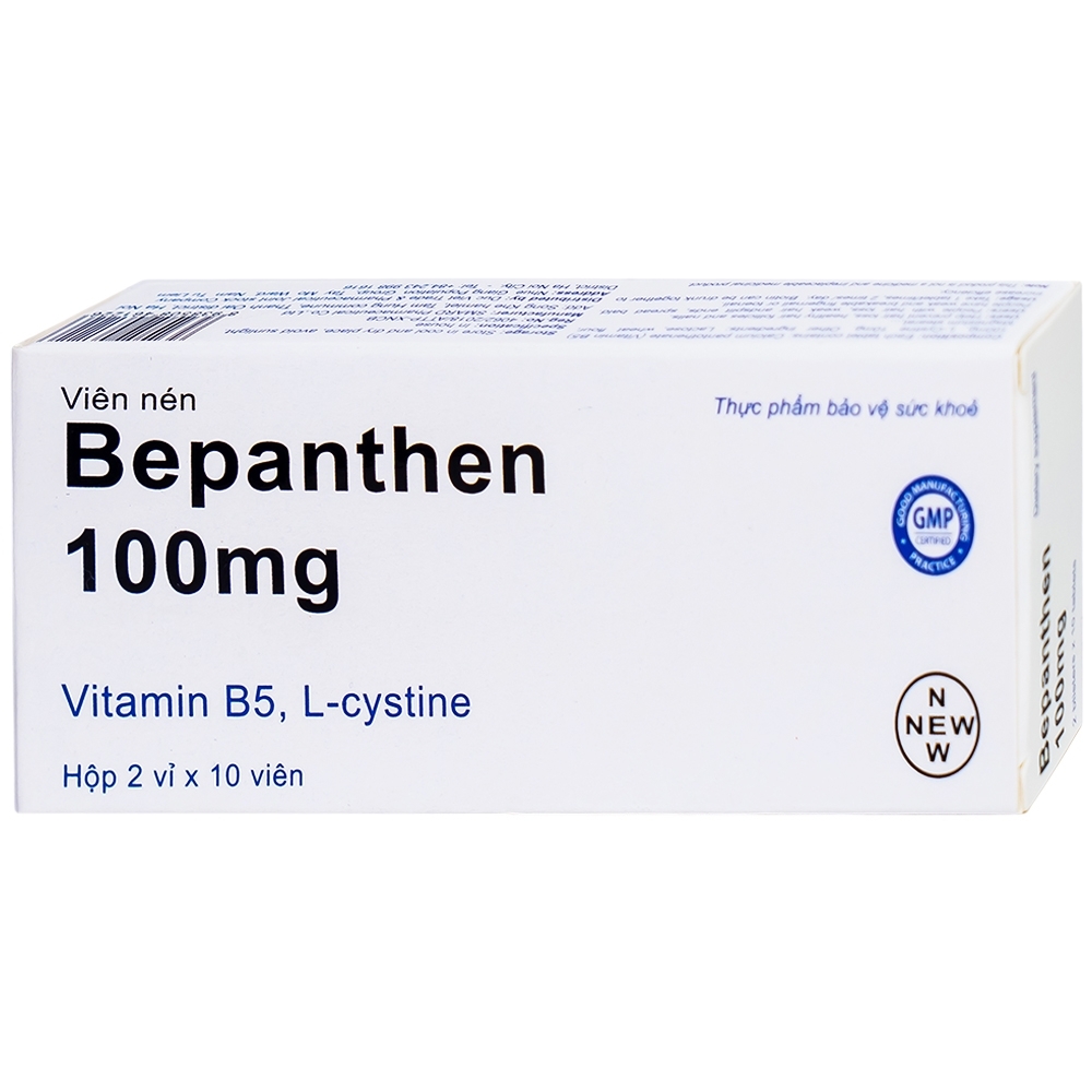 Hình ảnh Viên uống Bepanthen 100mg Smard hỗ trợ giảm rụng tóc, khỏe chân tóc, móng chắc khỏe (2 vỉ x 10 viên)