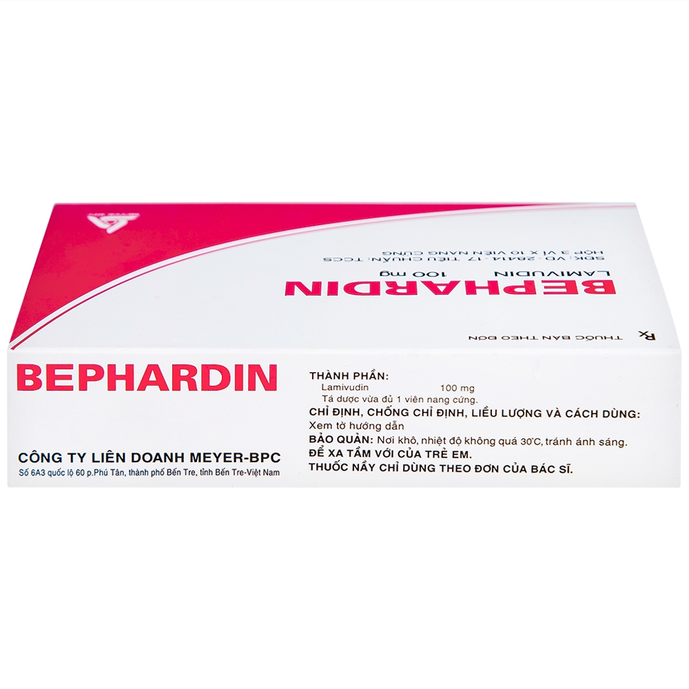 Hình ảnh Thuốc Bephardine 100mg điều trị viêm gan siêu vi B mạn tính (3 vỉ x 10 viên)