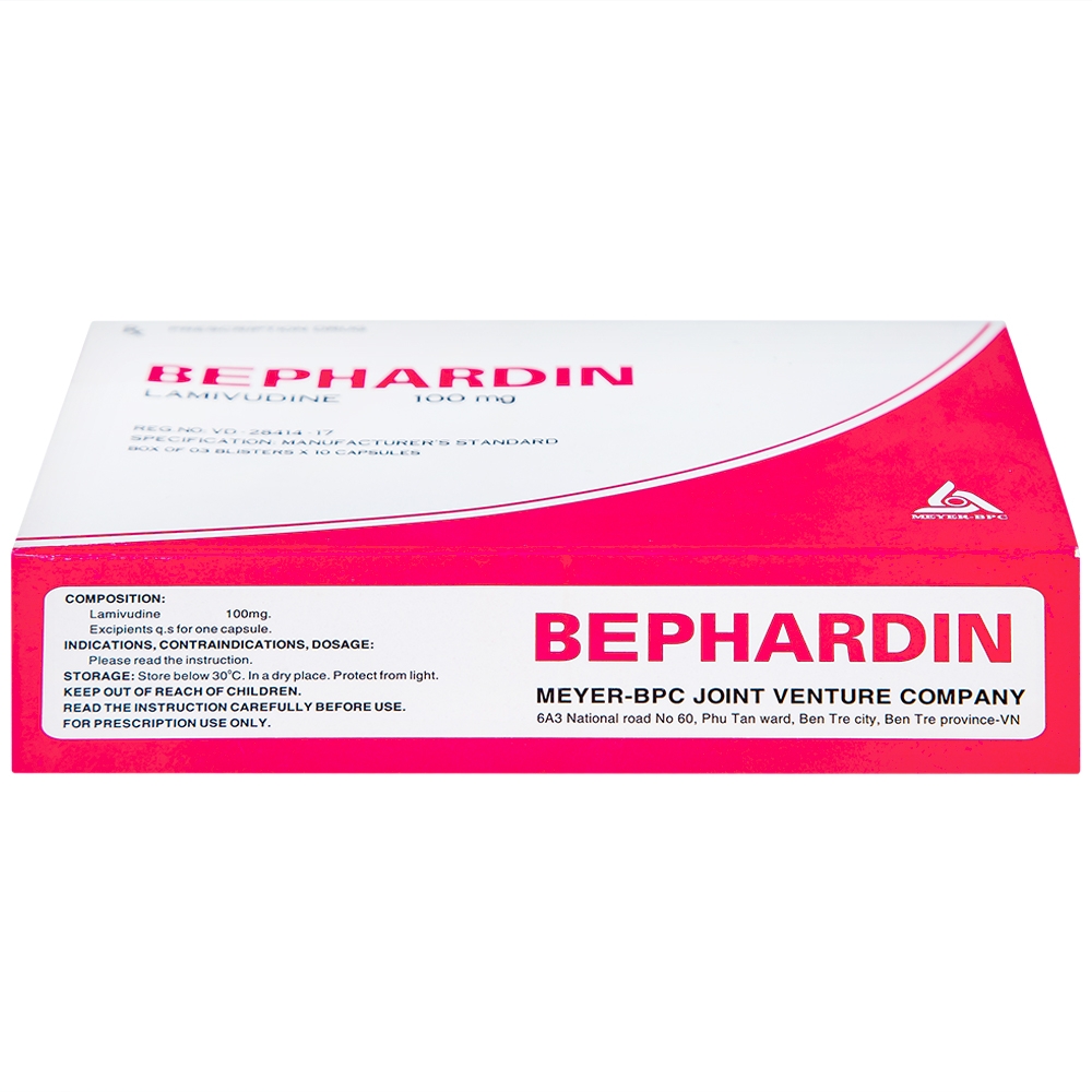 Hình ảnh Thuốc Bephardine 100mg điều trị viêm gan siêu vi B mạn tính (3 vỉ x 10 viên)