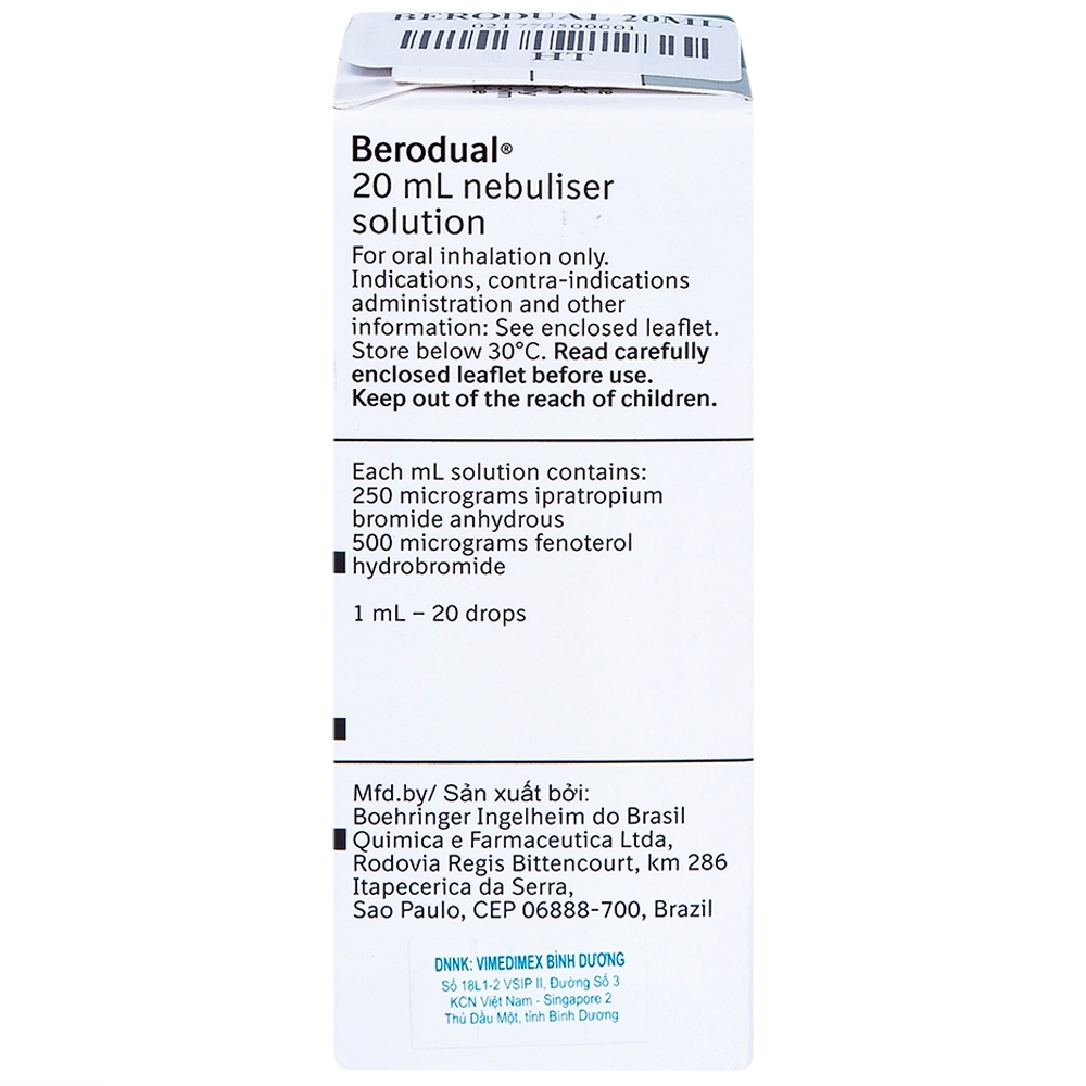 Hình ảnh Dung dịch Berodual Boehringer hỗ trợ giãn phế quản (20ml)