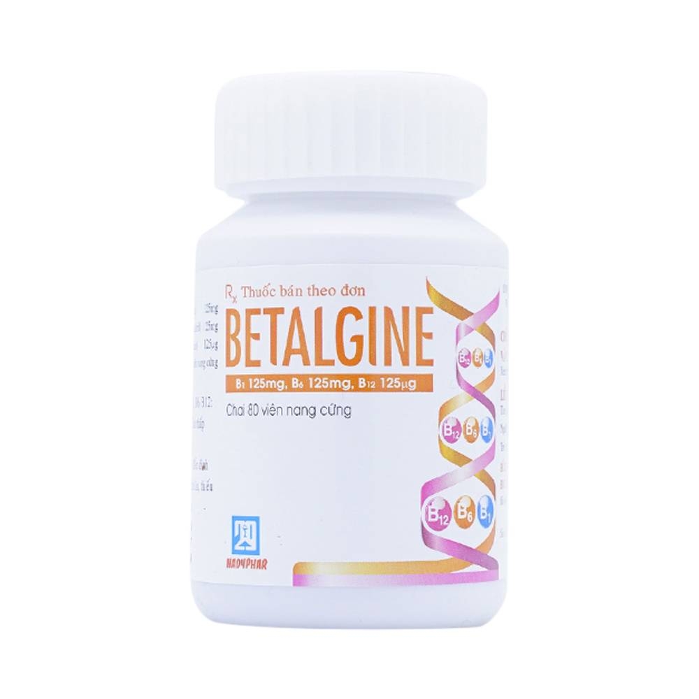 Hình ảnh Thuốc Betalgine Nadyphar điều trị thiếu vitamin B1, B6, B12 (80 viên)