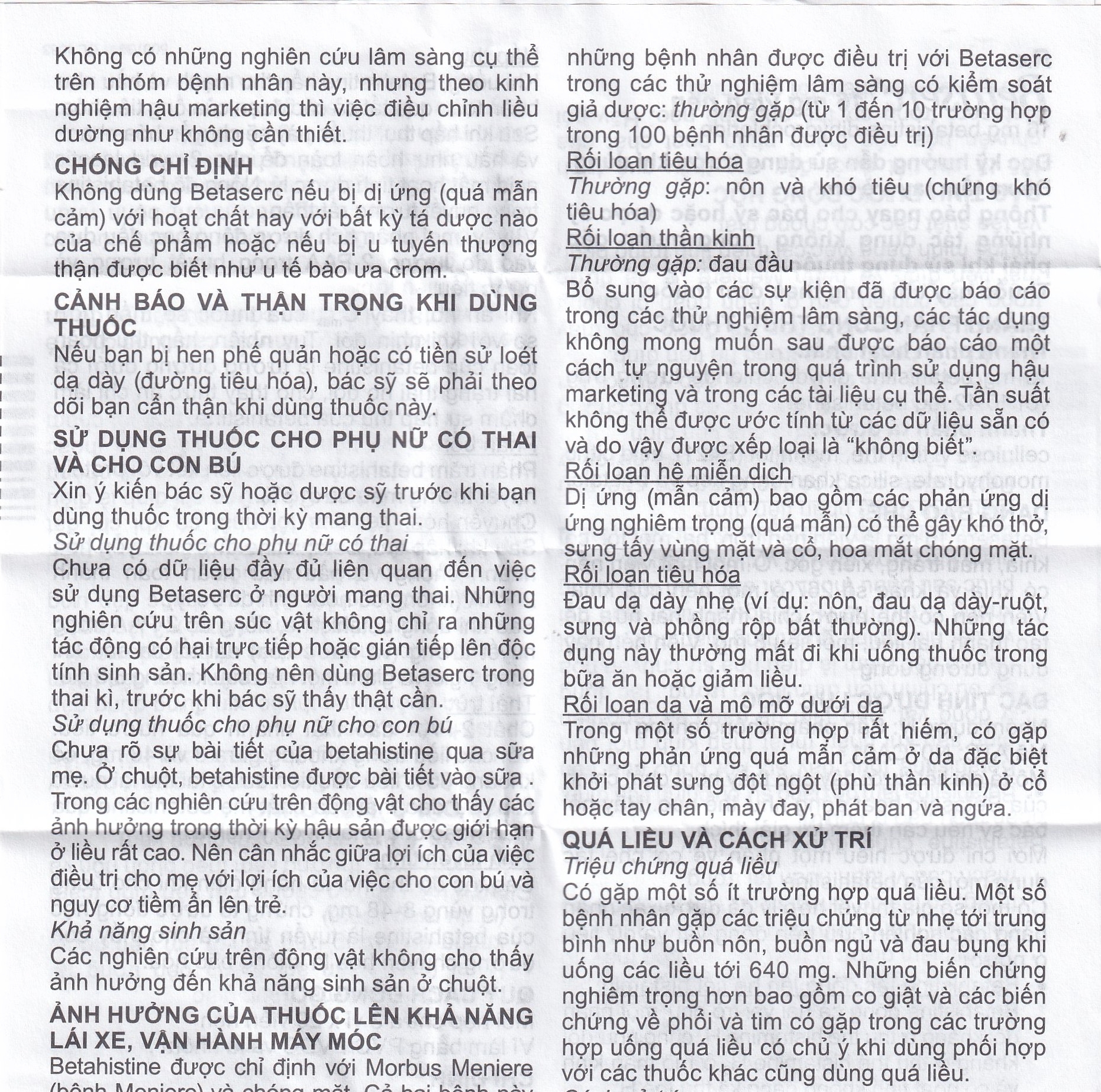Hình ảnh Thuốc Betaserc 16mg Abbott điều trị rối loạn tiền đình (3 vỉ x 20 viên)