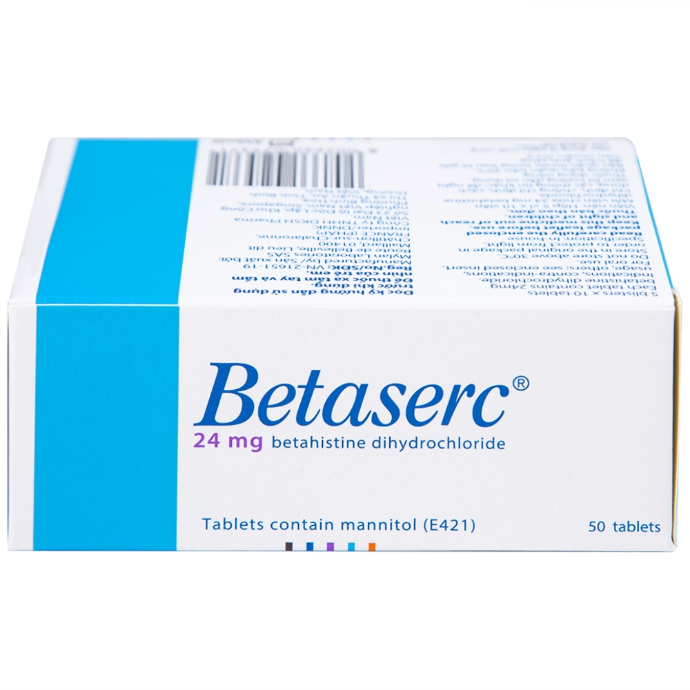 Hình ảnh Thuốc Betaserc 24mg Abbott điều trị hội chứng Meniere (5 vỉ x 10 viên)