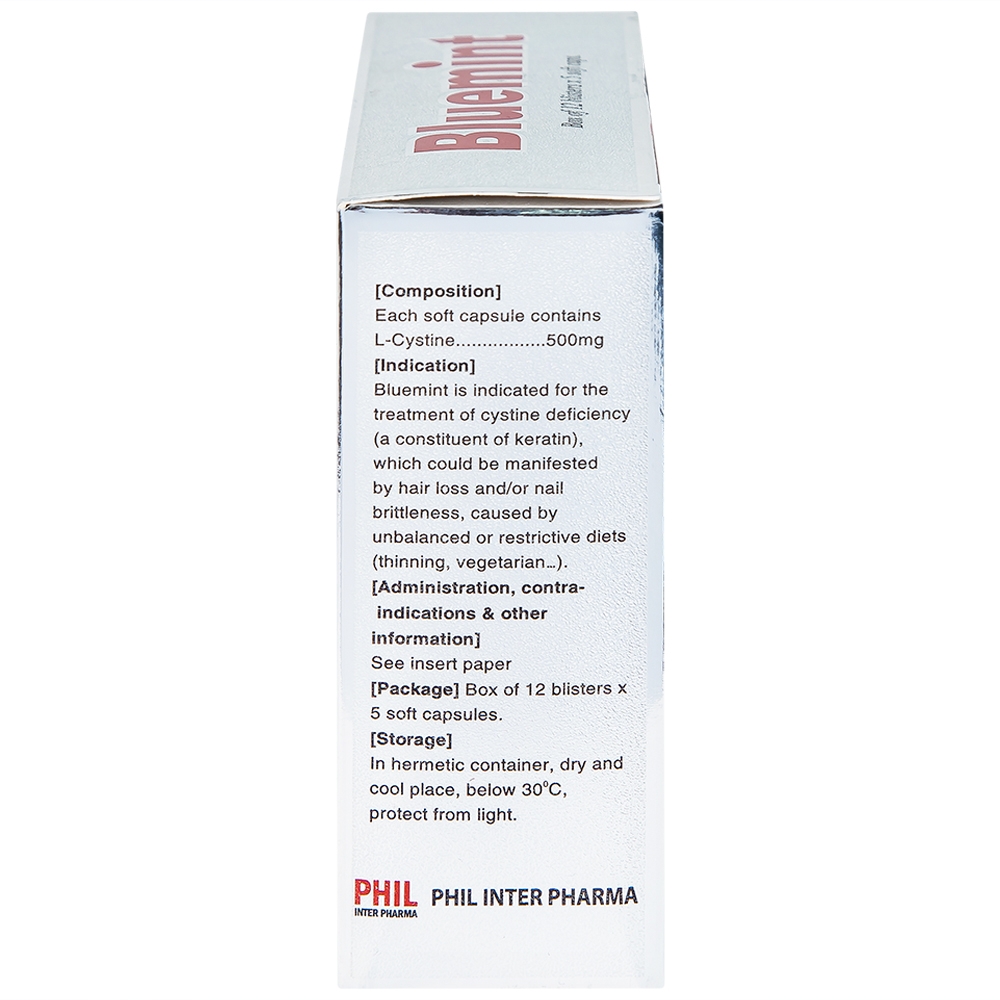 Hình ảnh Thuốc Bluemint Phil hỗ trợ điều trị viêm da, sạm da, tàn nhang (12 vỉ x 5 viên)