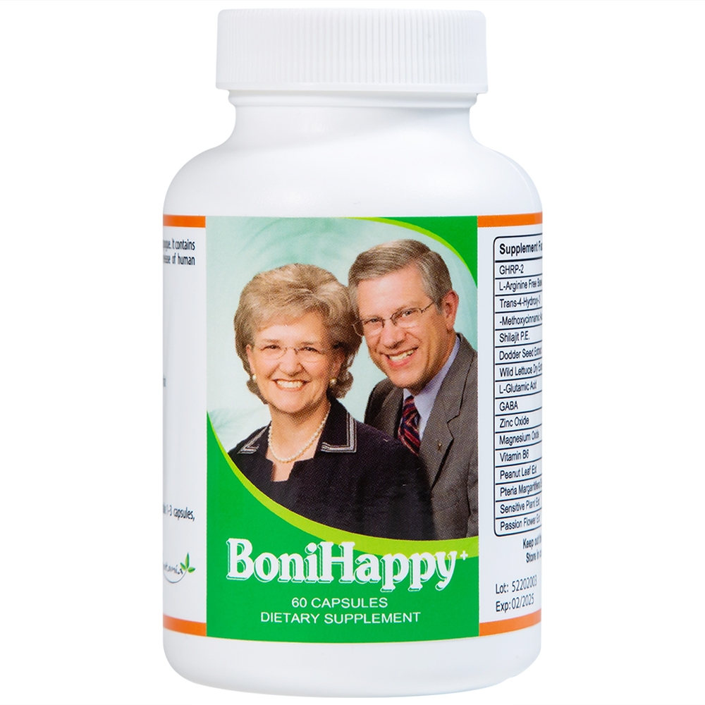 Hình ảnh Viên uống BoniHappy Botania hỗ trợ điều trị mất ngủ, cải thiện và phục hồi sức khỏe (60 viên)