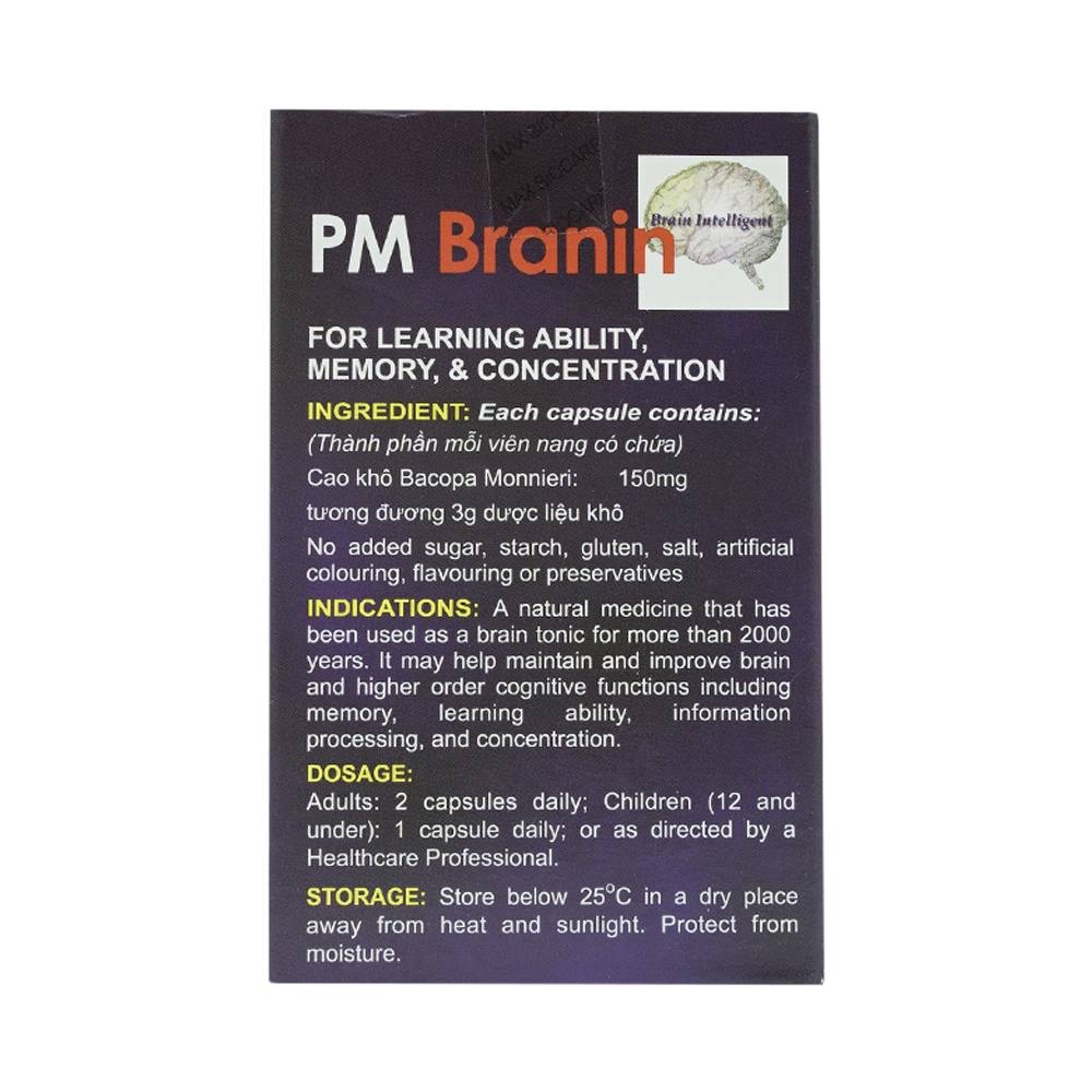 Hình ảnh Thuốc PM Branin Probiotec cải thiện và duy trì chức năng não (5 vỉ x 12 viên)