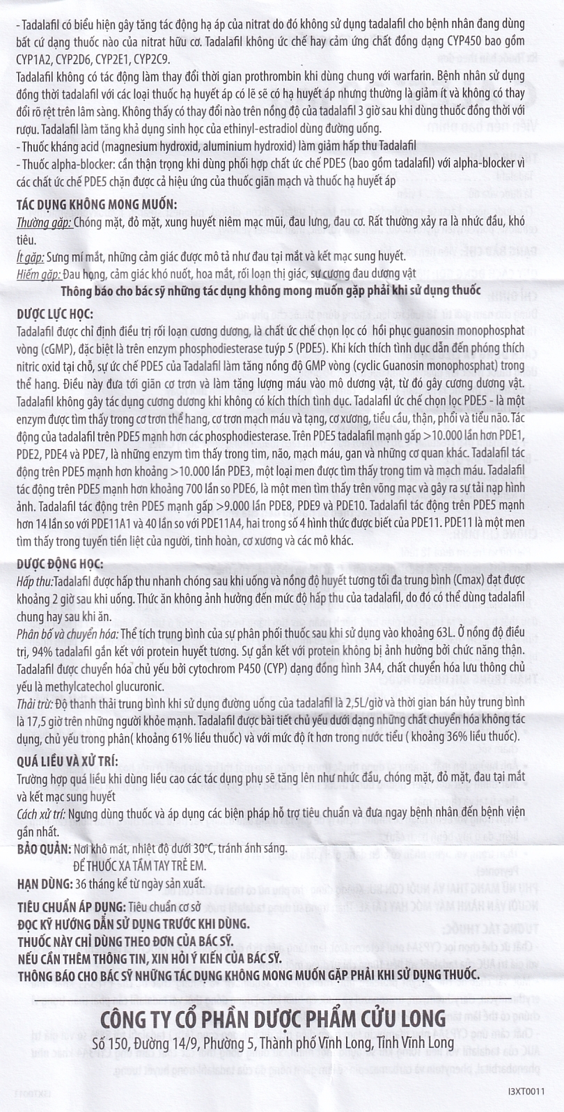 Hình ảnh Thuốc C.ales 20mg Pharimexco điều trị rối loạn cương dương (1 viên)