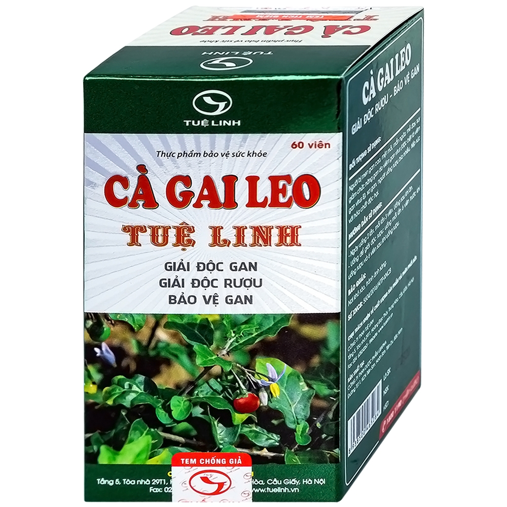 Hình ảnh Viên uống Cà Gai Leo Tuệ Linh bảo vệ và phục hồi tế bào gan, giải độc gan (60 viên)