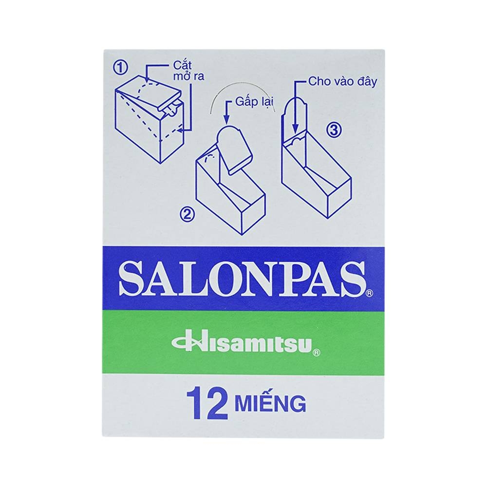 Hình ảnh Cao dán Salonpas Hisamitsu giảm đau vai, đau lưng (20 hộp x 12 miếng)