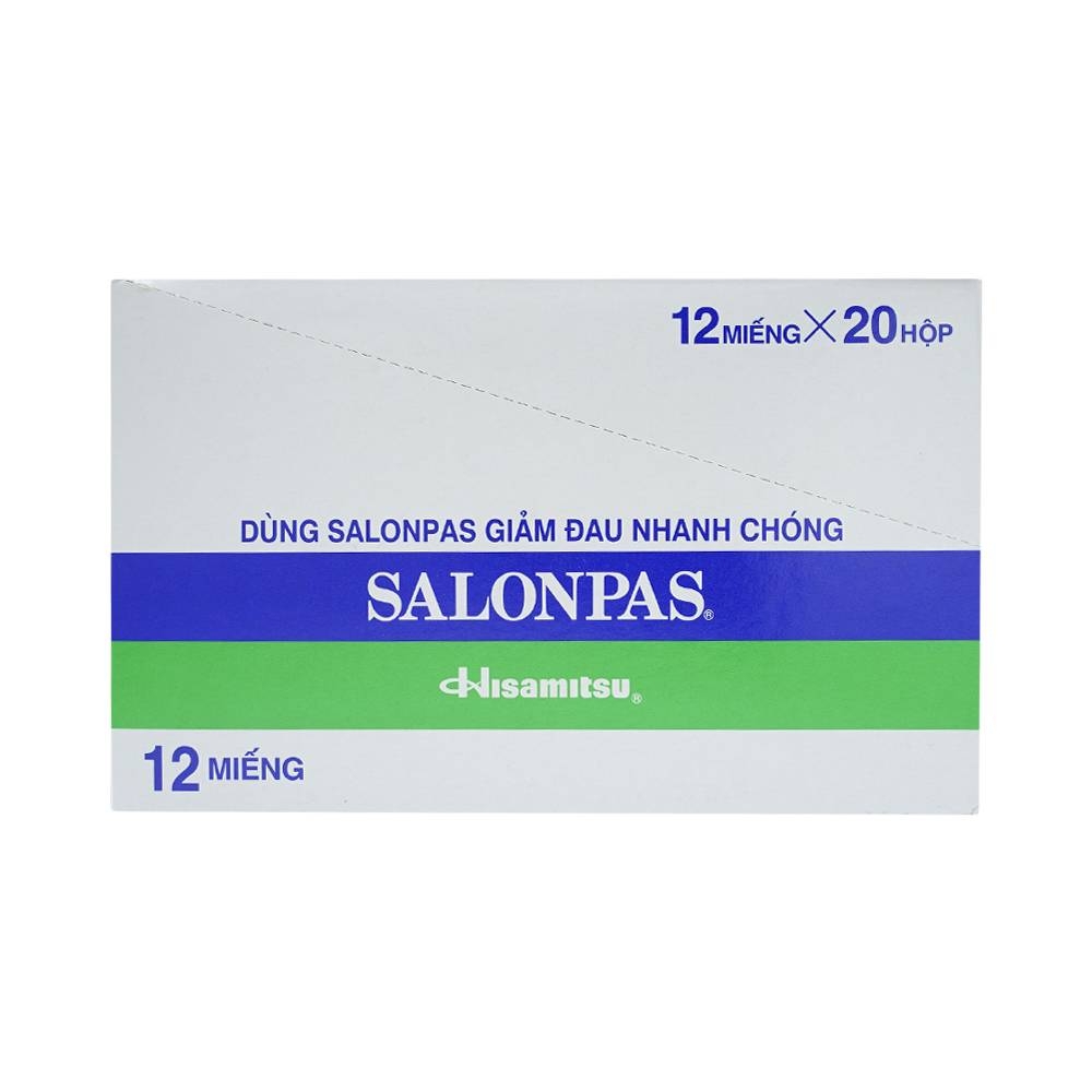 Hình ảnh Cao dán Salonpas Hisamitsu giảm đau vai, đau lưng (20 hộp x 12 miếng)