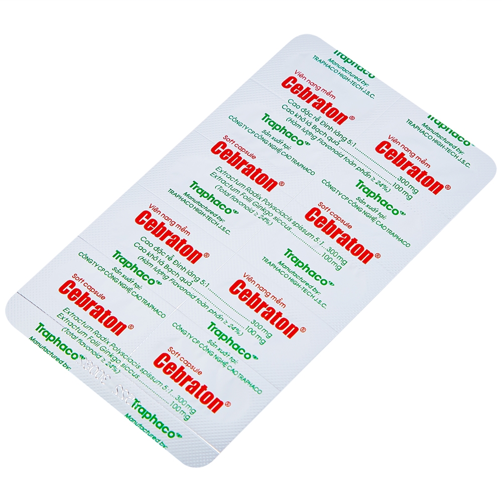 Hình ảnh Thuốc Cebraton Traphaco bổ khí huyết, hoạt huyết dưỡng não (5 vỉ x 10 viên)
