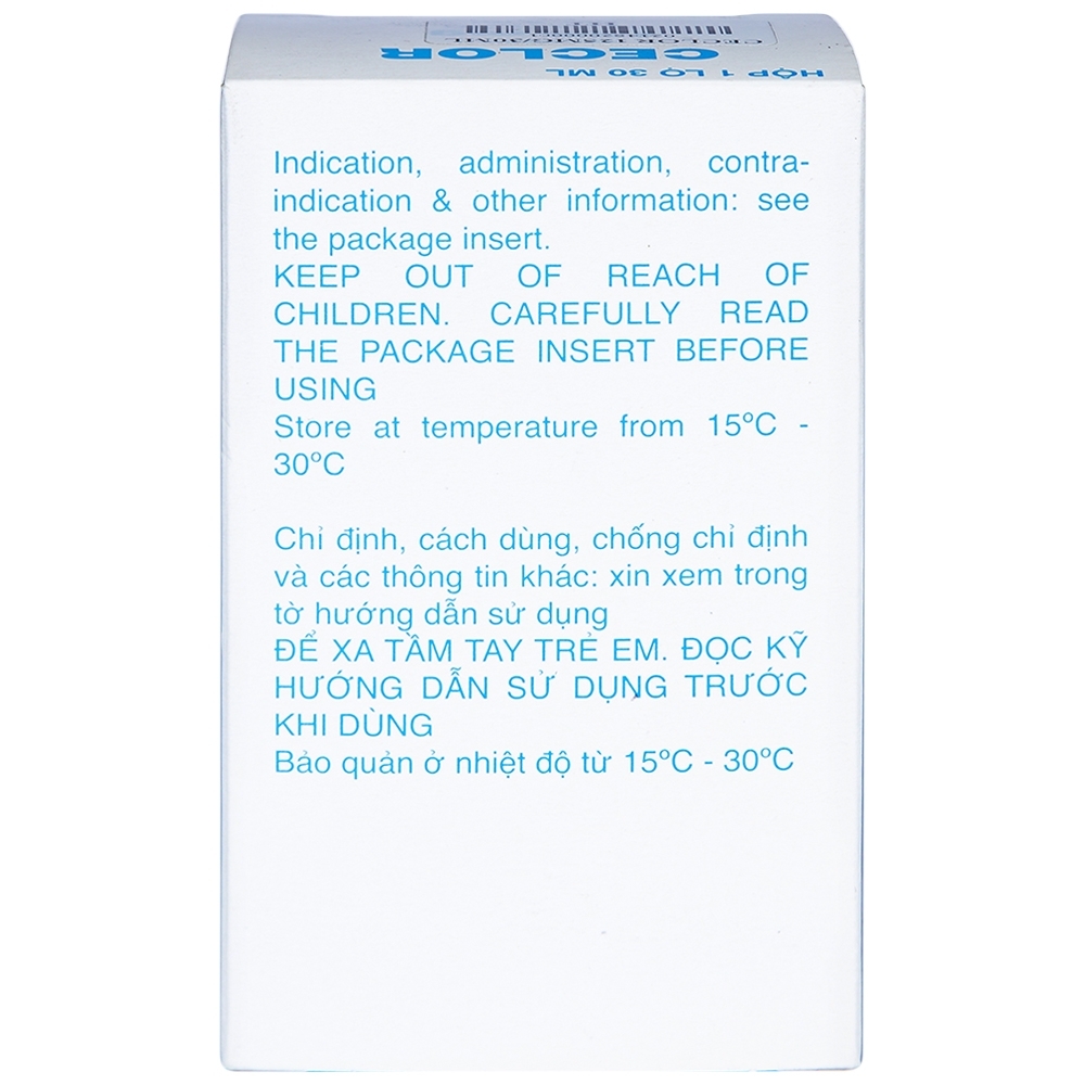 Hình ảnh Bột pha hỗn dịch uống Ceclor 125mg Menarini điều trị nhiễm khuẩn (30ml)