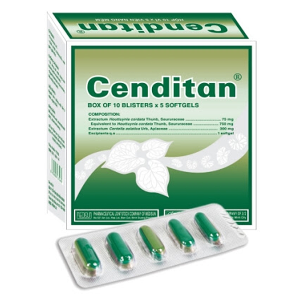 Hình ảnh Thuốc Cenditan Dược 3-2 điều trị táo bón, trĩ (10 vỉ x 5 viên)