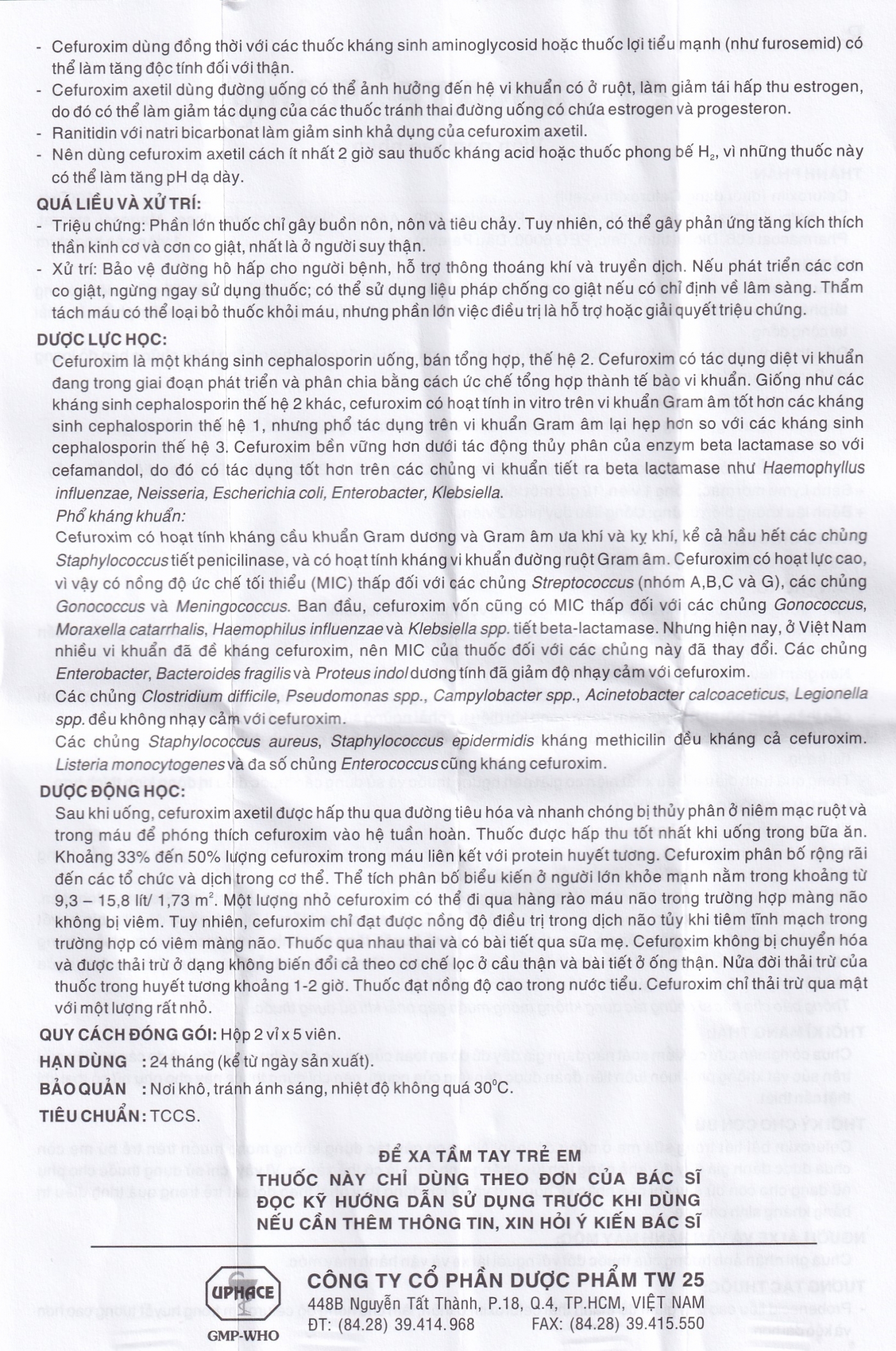 Hình ảnh Thuốc Cezirnate 500mg Uphace điều trị nhiễm khuẩn thể nhẹ đến vừa ở đường hô hấp (2 vỉ x 5 viên)