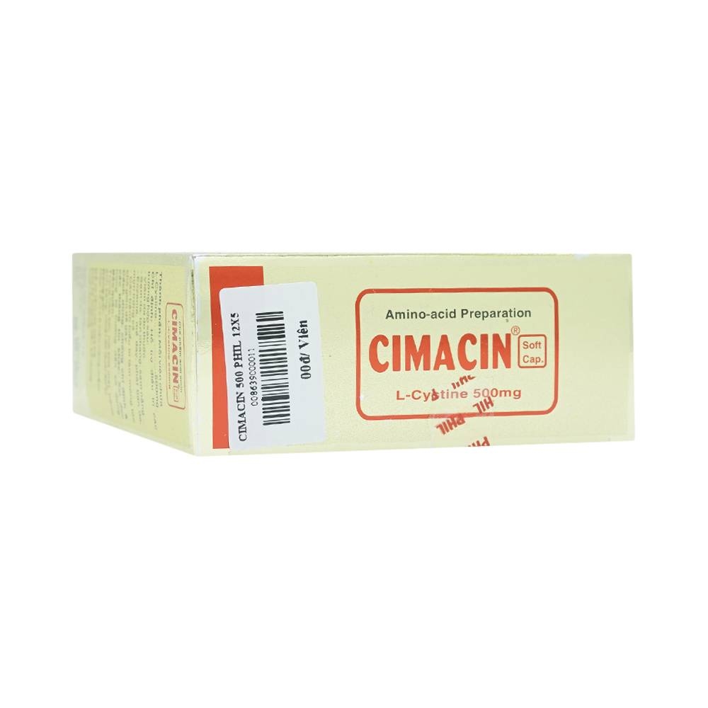 Hình ảnh Thuốc Cimacin Phil hỗ trợ điều trị viêm da, sạm da (12 vỉ x 5 viên)