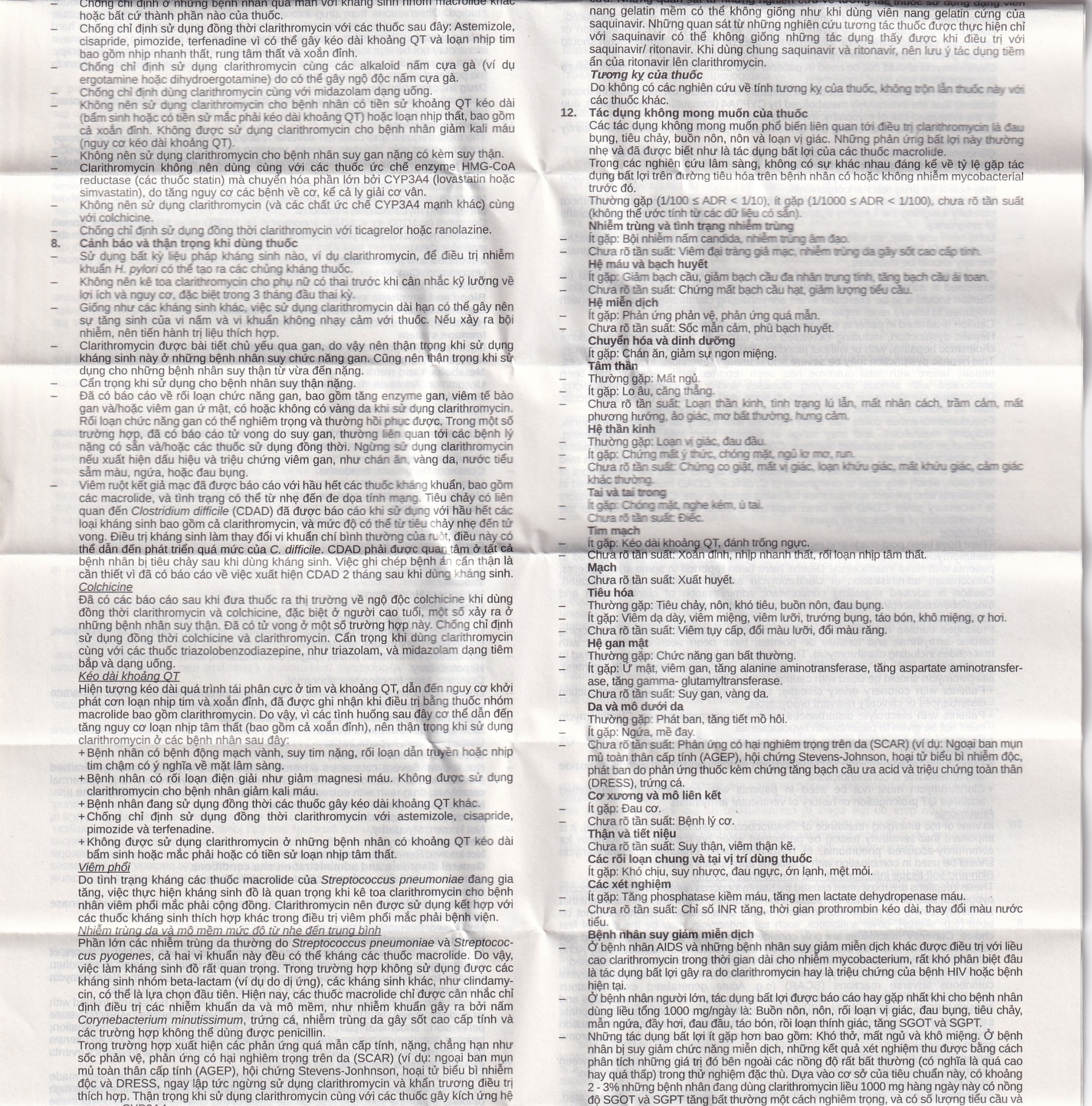 Hình ảnh Thuốc Clarithromycin Stella 500mg điều trị nhiễm trùng (4 vỉ x 7 viên)