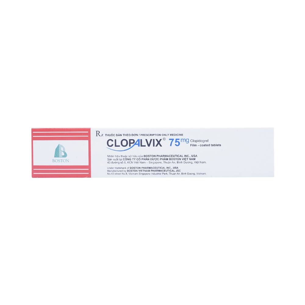 Hình ảnh Thuốc Clopalvix 75mg Boston phòng ngừa xơ vữa động mạch, nhồi máu cơ tim (5 vỉ x 14 viên)