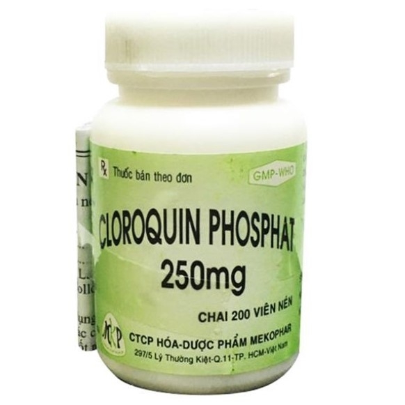 Hình ảnh Thuốc Cloroquin Phosphat 250mg Mekophar phòng ngừa hoặc điều trị sốt rét cấp tính (200 viên)