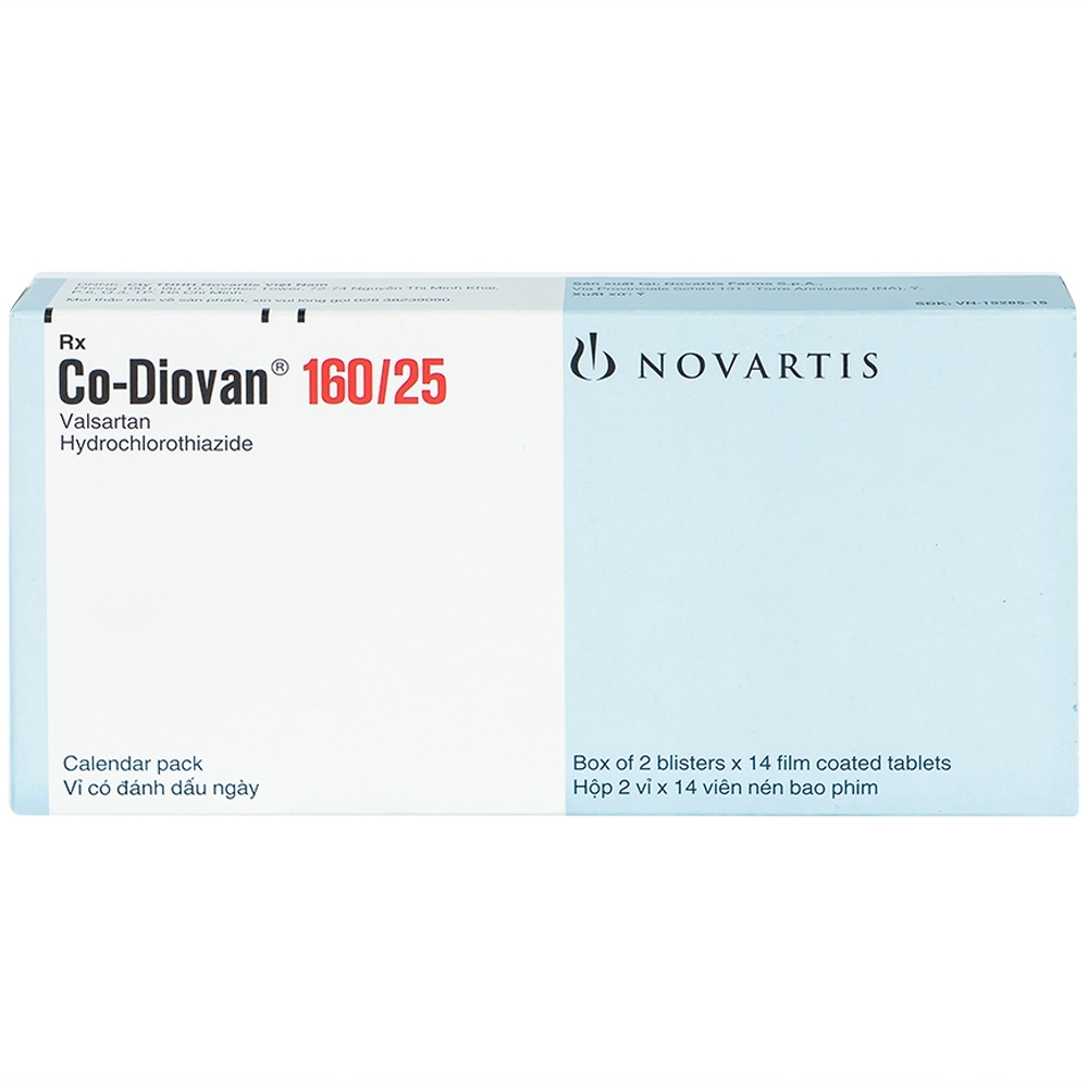 Hình ảnh Thuốc Codiovan 160mg/25mg Novartis điều trị tăng huyết áp (2 vỉ x 14 viên)